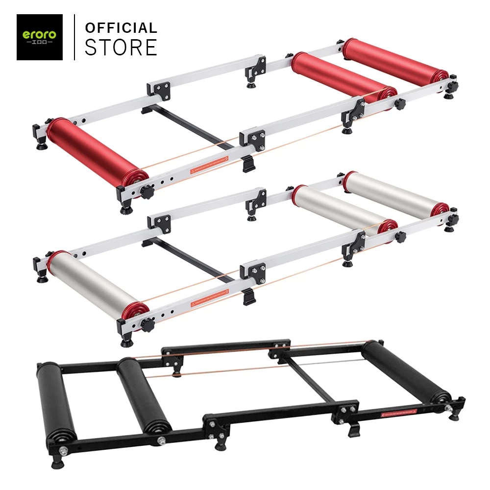 ERORO เทรนเนอร์ จักรยาน 3 ลูกกลิ้ง พับได้ ปั่นอยู่กับที่ ใช้งานง่าย bike trainer
