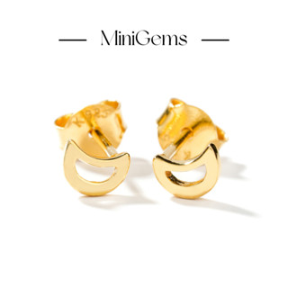 Mini Gems ต่างหู เพชรสวิส CZ ต่างหูเงินแท้ 92.5 ชุบทองคำ 18k…