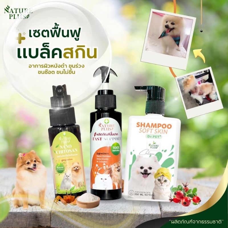 เซตฟื้นฟูแบล็คสกิน อาการผิวหนังดำ ขนร่วง ขนช๊อต ขนไม่ขึ้น