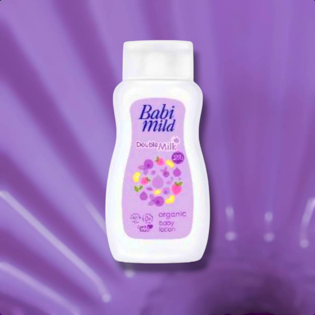 โลชั่นเบบี้มายด์ดับเบิ้ลมิลค์ 100 มล. Babi Mild Double Milk Organic Baby Lotion