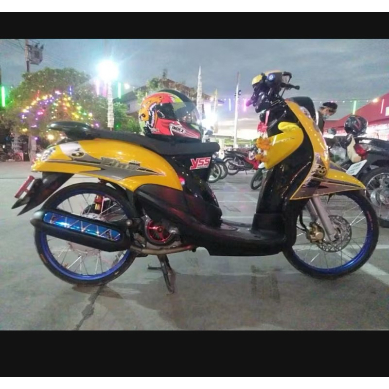 ครอบใบพัด Fino Mio Nouvo เคฟล่าแดง ของแต่ง มอเตอร์ไซค์ - รูปที่ 2