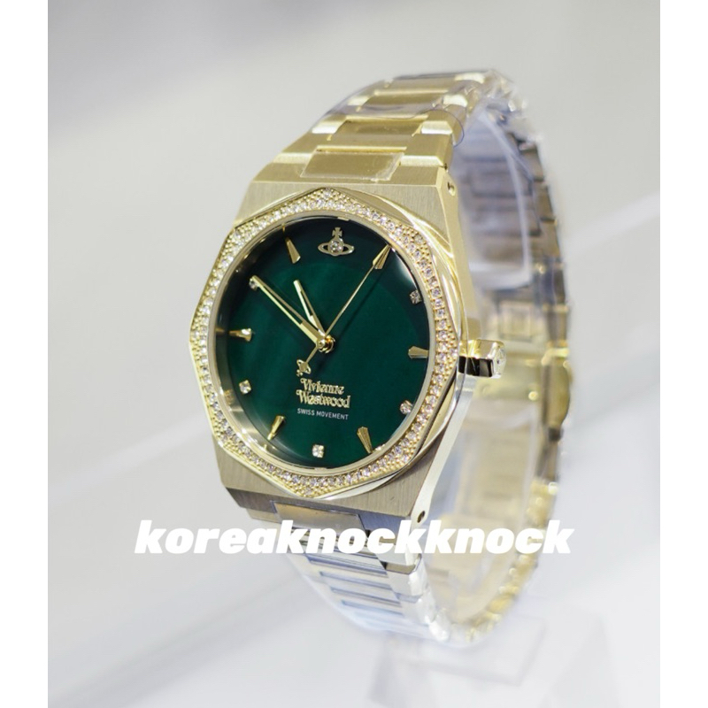 [พรีออเดอร์] Vivienne Westwood • Women's Metal Band Watch Limehouse Cubic Gold (VV244QGRGD)