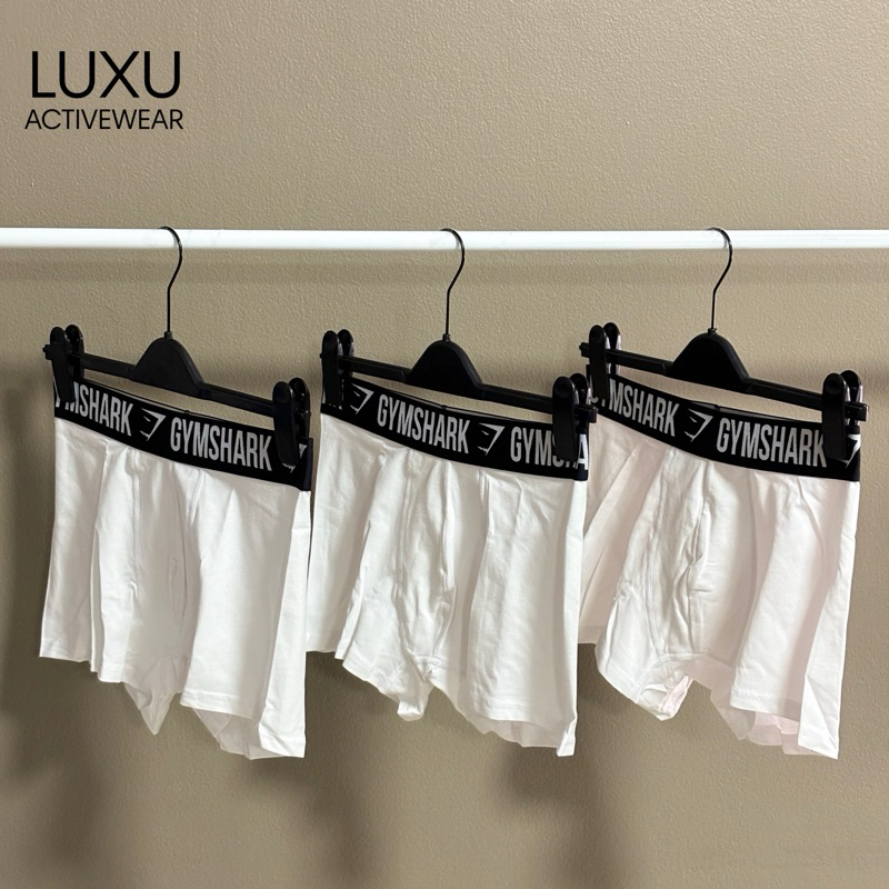 (พร้อมส่ง) GYMSHARK กางเกงในชาย Boxer Brief ของแท้ 100%🇦🇺 (White)