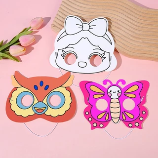 🔥ส่งในไทย🔥พัดระบายสี พัดกระดาษ พัดDIY ของเล่นเสริมพัฒนาการ พัด หน้ากากระบายสี