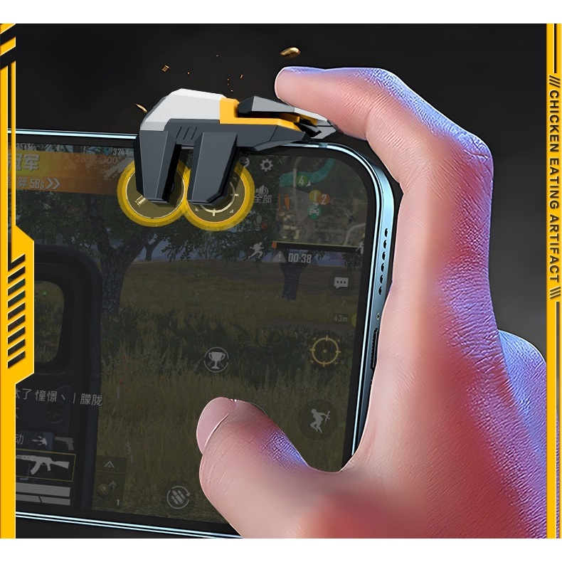 DY11 จอย PUBG (1คู่) 4ตำแหน่ง แบบหนีบ ใส่เคสได้ ตัวช่วยยิงเกมแนว PUBG จอยเกม จอยเกมส์ จอยเกมส์มือถือ จอยเกมส์ pubg ฟีฟาย