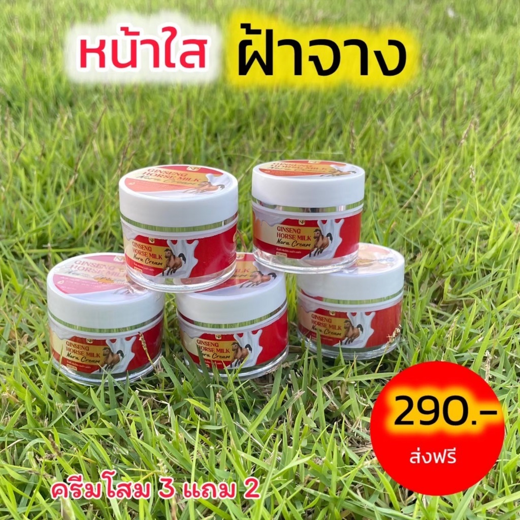 ครีมโสมนมม้า นอร่า โปรครีม 5 กป.(ขนาด 5 กรัม)