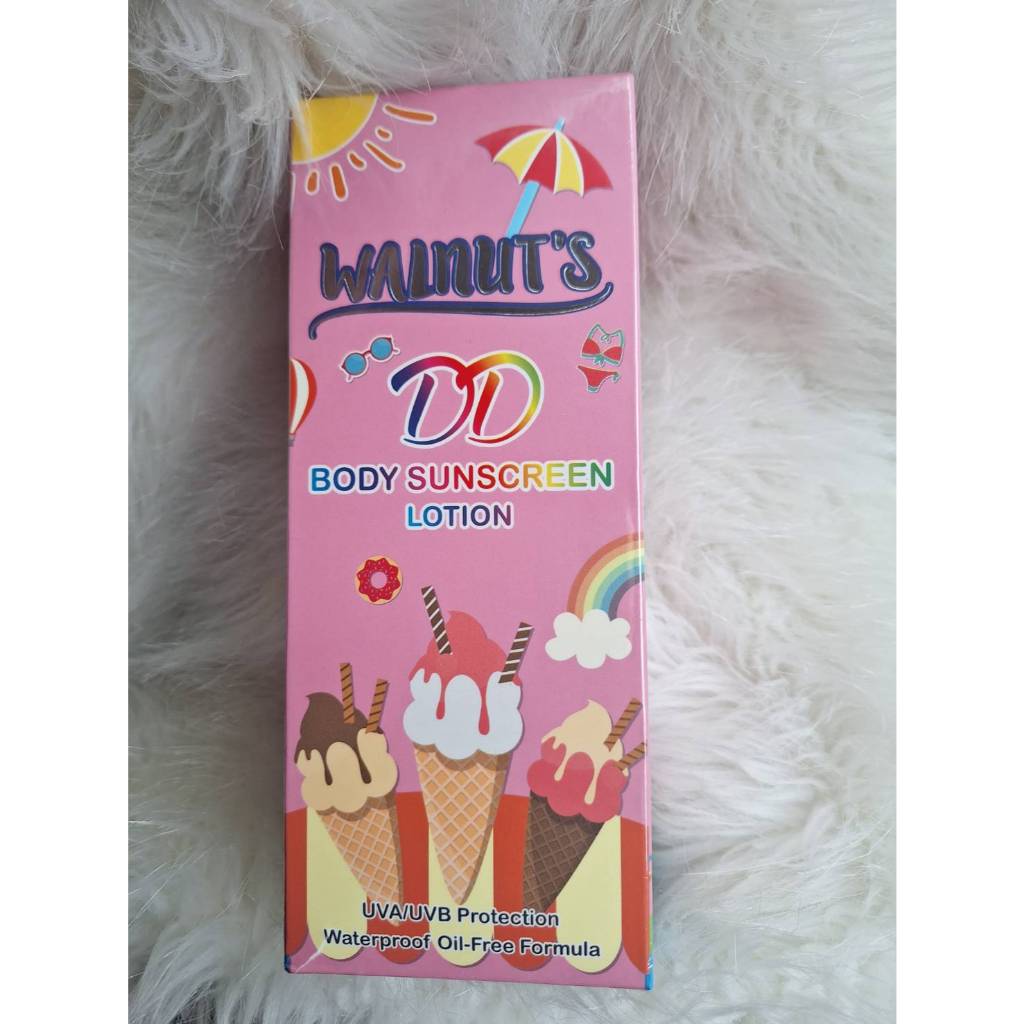ดีดี ครีม วอลนัท WALNUT'S DD BODY SUNSCREEN LOTION SPF 50 PA+++(สีชมพู) 135 กรัม