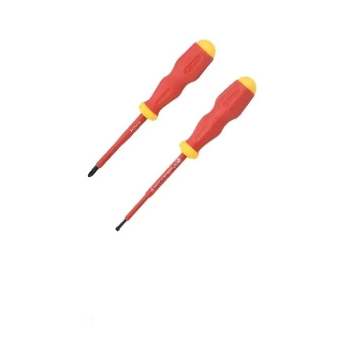 Tonglee ไขควง ด้ามกันกระแส ปากแฉก #2 × 100mm HS-PH2100 ผลิตไต้หวัน ราคาต่อ 1อัน