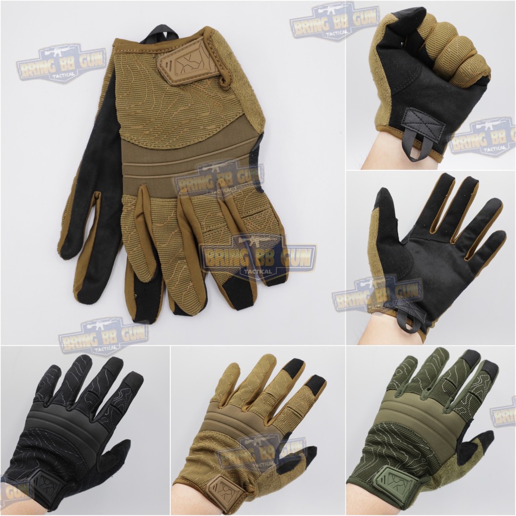 BR4 ถุงมือเต็มนิ้ว Tactical Glove (ทรง 5.11) (Competition Shooting 2.0 Glove) มี3สีให้เลือก สีดำ สีทราย สีเขียว BR4