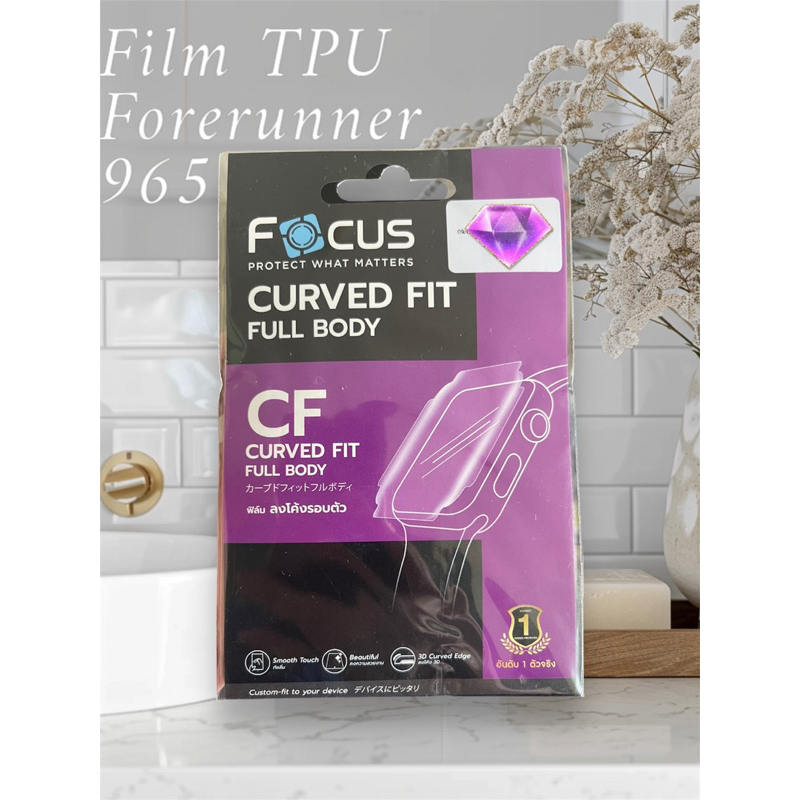 ฟิล์มติดนาฬิกาข้อมือ Forerunner 965 ฟิล์มTPUใส ไม่ใช่กระจก film garmin ฟิล์มกลมกันรอย เต็มจอ  ฟิลม์น