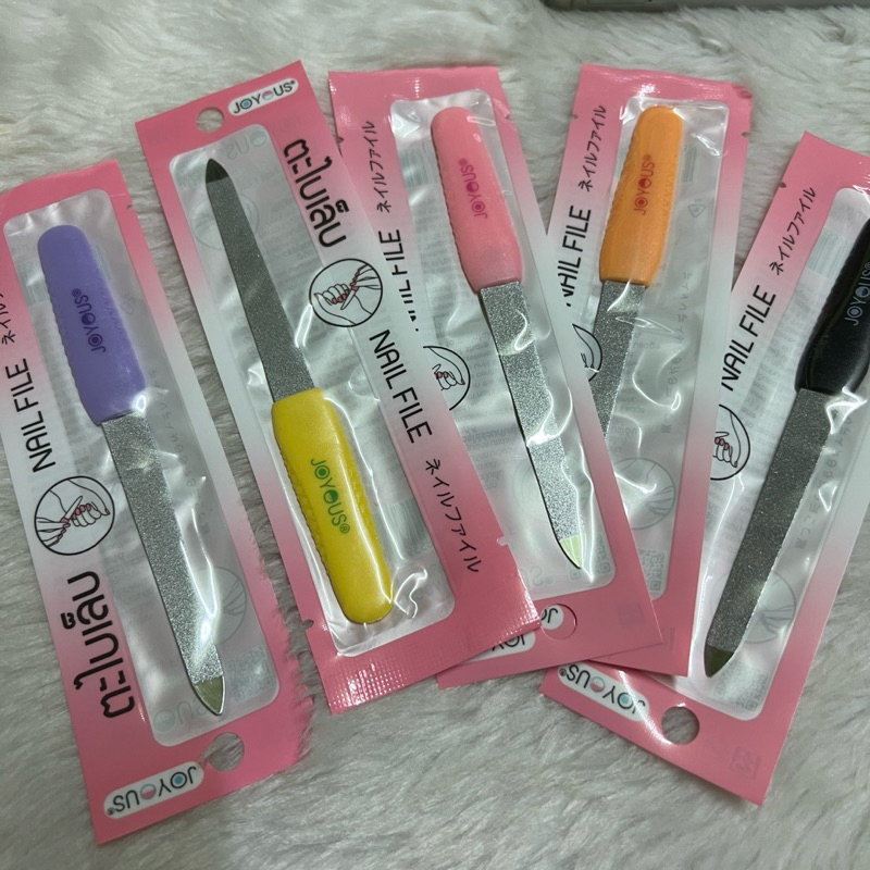 ตะไบ แต่งเล็บ ตะไบเล็บ Nail file ใช้ตะใบขอบเล็บ จอยอัส joyous brand iriginal คละสี ขนาดพกพา สะดวกมาก
