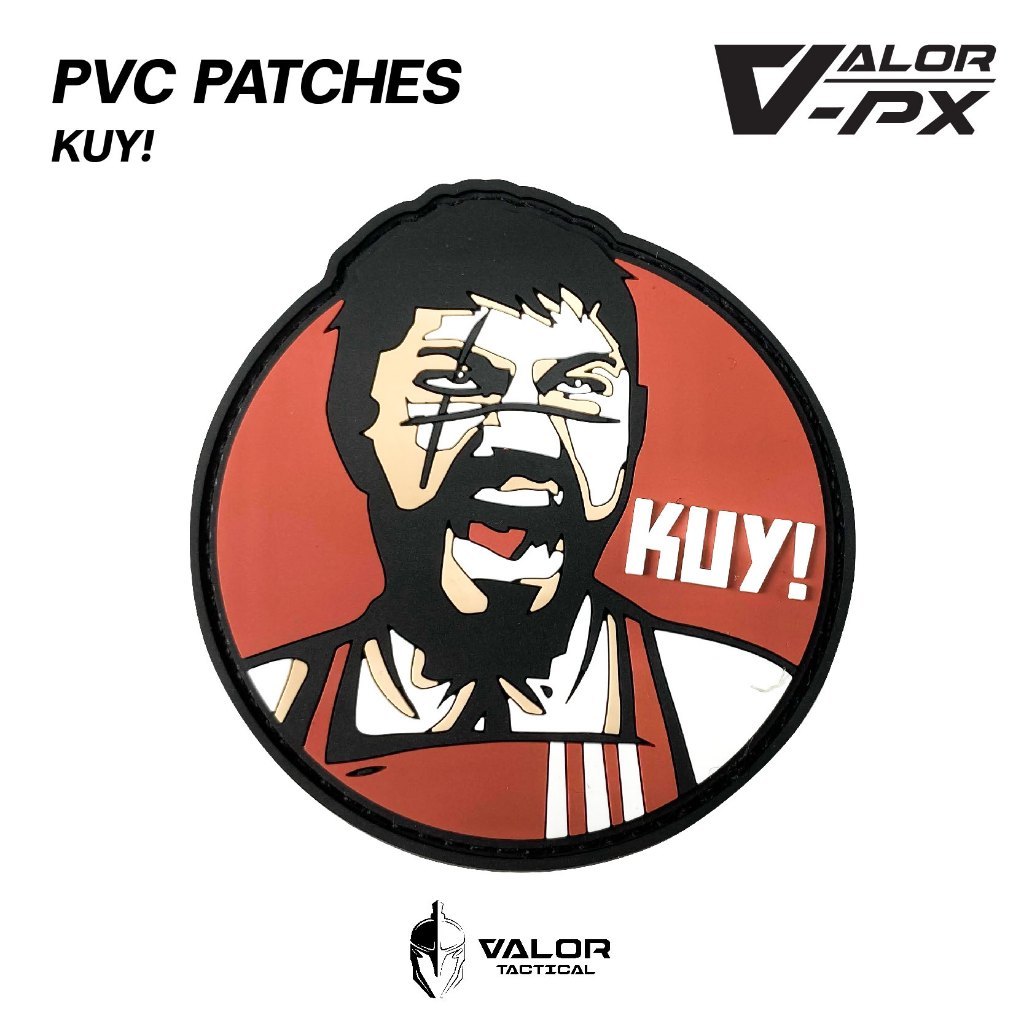 VALOR PX - PVC Patches - KUY! แพทช์เวลโคร ขนาด 7.7cm x 7.5cm ตีนตุ๊กแก แผ่นแพทช์ ติดเสื้อ หมวก กระเป๋า