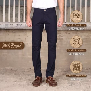 JACK RUSSEL กางเกงชีโน่ ทรงกระบอกเล็ก Slim-Fit รุ่น J-315 กางเกงแจ็ครัสเซล