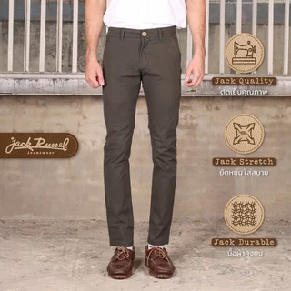 JACK RUSSEL กางเกงชีโน่ ทรงกระบอกเล็ก Slim-Fit รุ่น J-315 กางเกงแจ็ครัสเซล