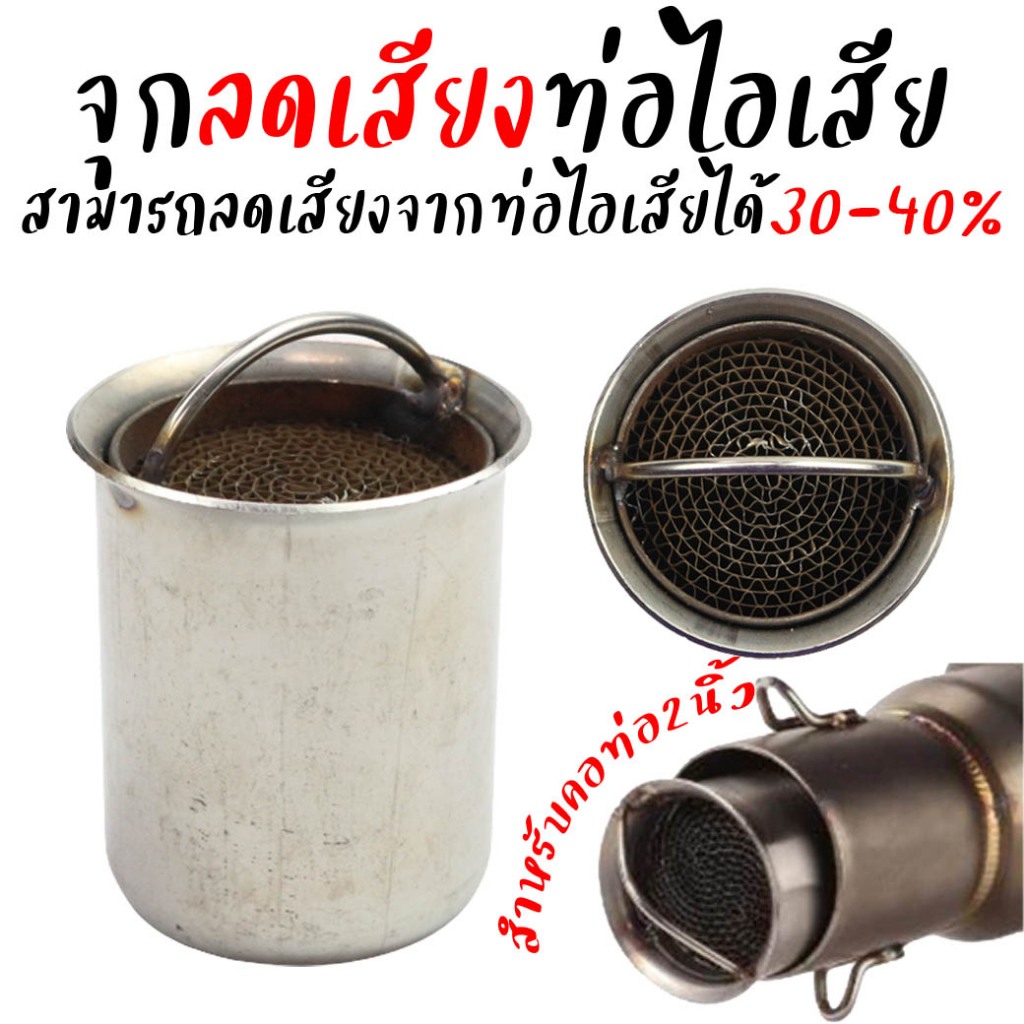 จุกลดเสียง แคทลดเสียง2นิ้ว จุกลดเสียงท่อไอเสียมอเตอร์ไซค์ แคชลดเสียงรังผึ้ง จุกลดเสียงปลายท่อไปเสีย CAT2" ตัวลดเสียง