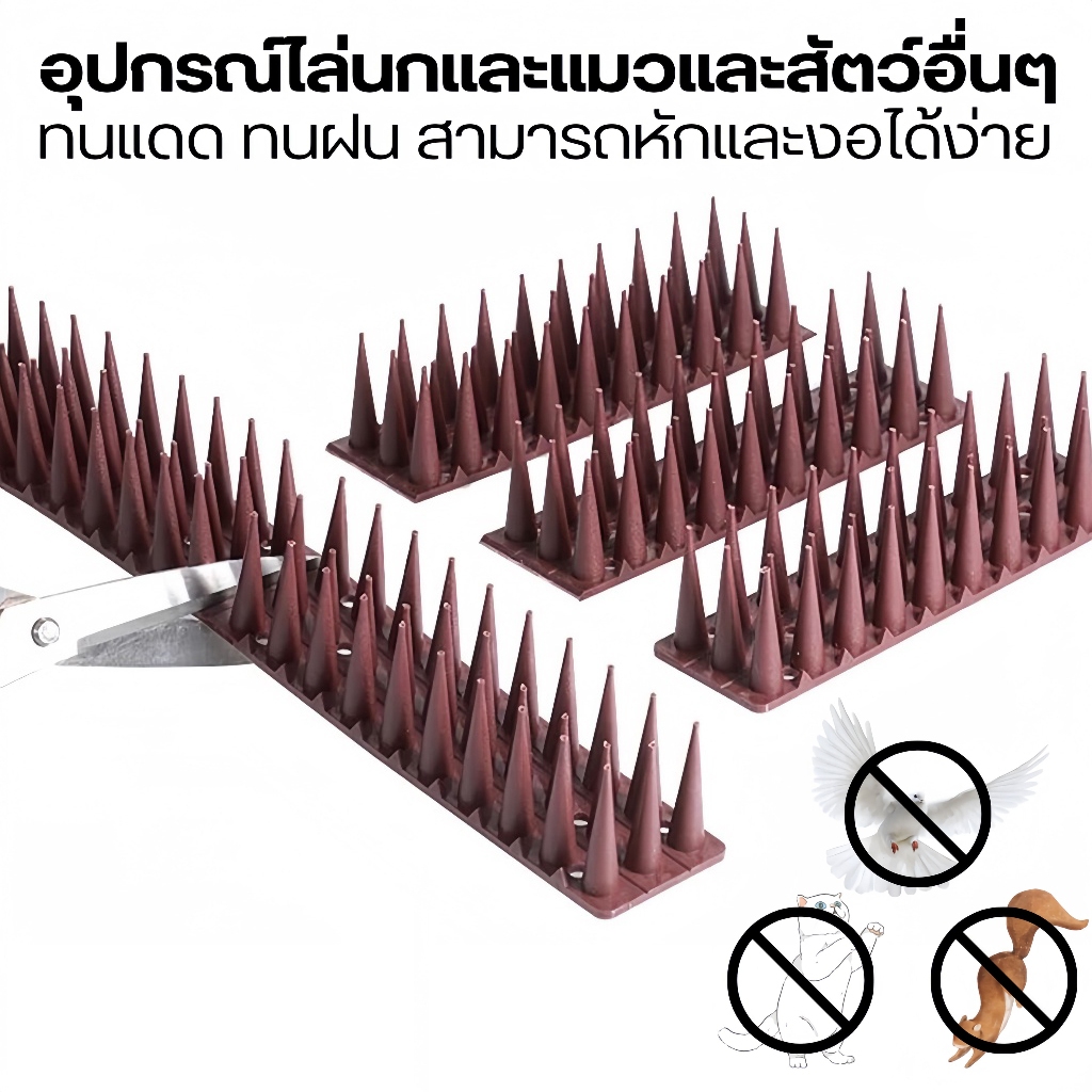 หนามนก อุปกรณ์ไล่นก อุปกรณ์ไล่แมว bird thorn กันนกเกาะ อุปกรณ์ไล่นกทำรัง ทนทาน หนามไล่นกพิราบ ราคา ถูกที่สุด ดีลบีเคเค แกลเลอรีภาพที่ 2