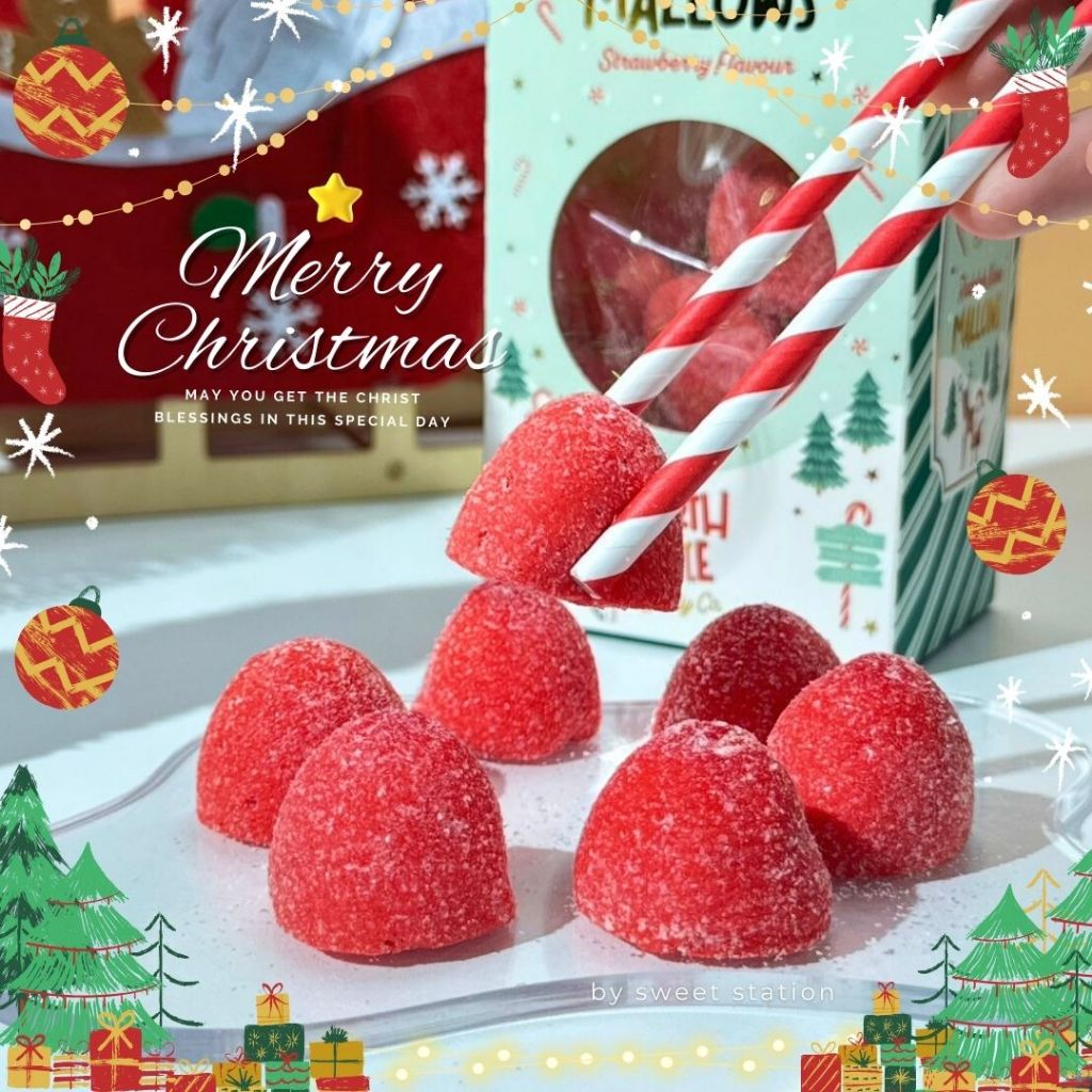 พร้อมส่ง! มาร์ชเมลโลว์ Marshmallow Christmas (1กล่อง/120g.) ขนมเทศกาล น่ารัก เรนเดียร์ หิมะ ขนมแจกเด็ก ของขวัญ