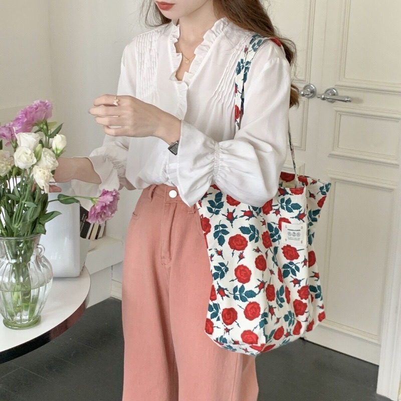 Totebag กระเป๋าผ้าสะพายข้างลายมินิมอล ถุงผ้า กระเป๋า shopping bag ราคา ถูกที่สุด ดีลบีเคเค แกลเลอรีภาพที่ 2