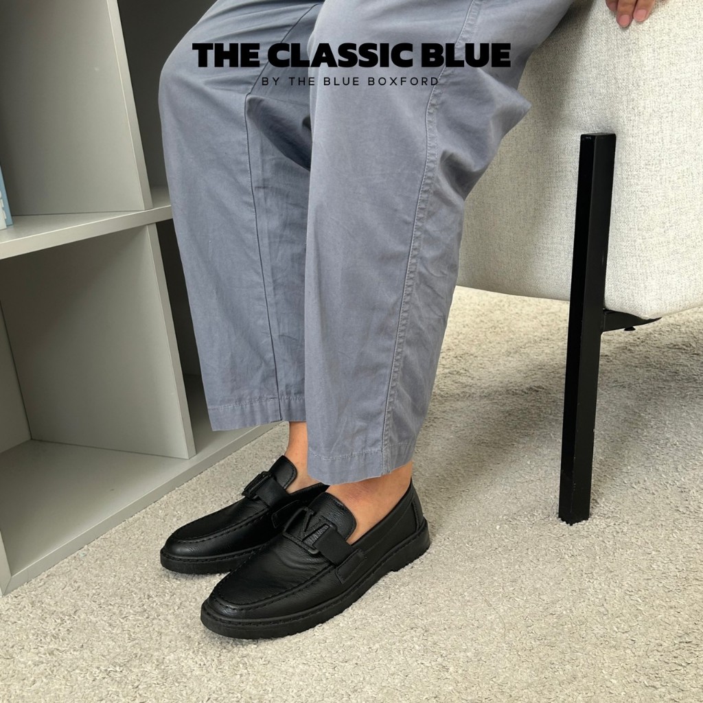 (สั่งผ่าน shopee video ลด30%) Classic blue - Austin Loafer shoes รองเท้าหนังโลฟเฟอร์