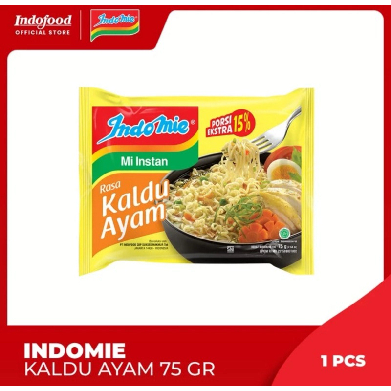 Indonesia Indomie Mi Kuah Rasa Kaldu Ayam 75 gram / Chicken Broth Flavored Instant Noodles Soup