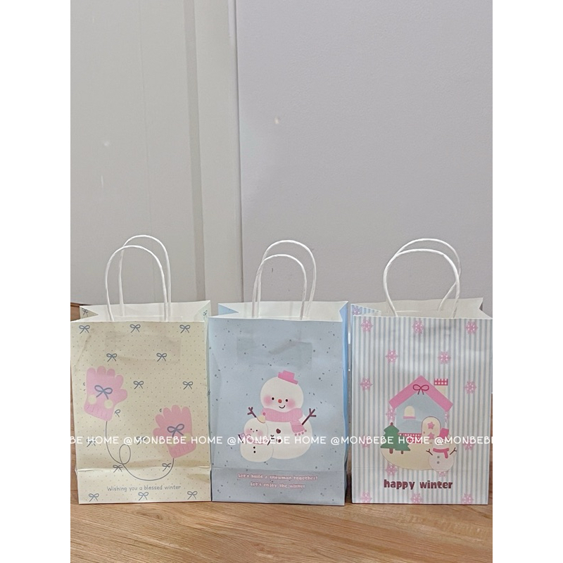 ถุงกระดาษ ถุงกระดาษคริสต์มาส พร้อมส่ง