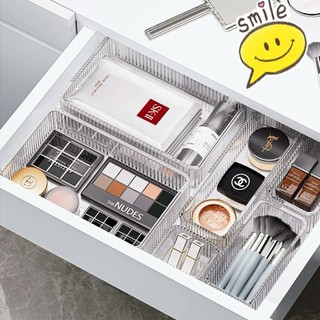 กล่องลิ้นชักพลาสติกใส กล่องใส่ของ จัดระเบียบ ถาดใสของใส่ 5/6ชิ้น สําหรับเก็บเครื่องสําอาง