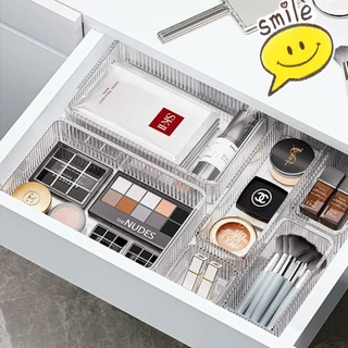 กล่องลิ้นชักพลาสติกใส กล่องใส่ของ จัดระเบียบ ถาดใสของใส่ 5/6ชิ้น สําหรับเก็บเครื่องสําอาง