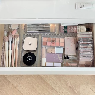 กล่องลิ้นชักพลาสติกใส กล่องใส่ของ จัดระเบียบ ถาดใสของใส่ 5/6ชิ้น สําหรับเก็บเครื่องสําอาง