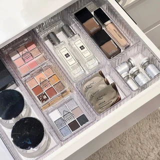 กล่องลิ้นชักพลาสติกใส กล่องใส่ของ จัดระเบียบ ถาดใสของใส่ 5/6ชิ้น สําหรับเก็บเครื่องสําอาง