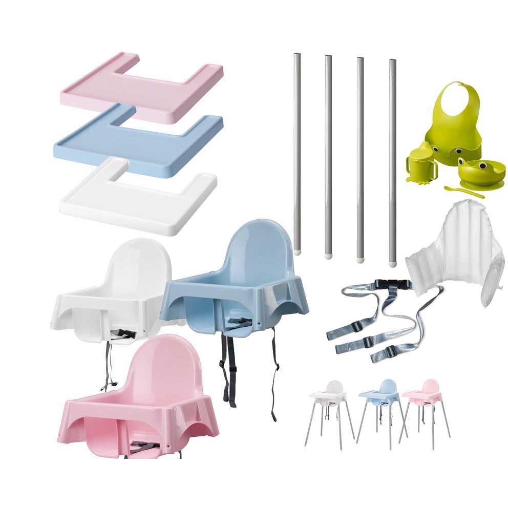 IKEA ANTILOP  เก้าอี้กินข้าวเด็ก แยกขาย ถาดอาหาร เก้าอี้ สายรัดANTILOP LANGUR BLAMES  ขา4ขา ที่นั่ง 3สี ที่พักเท้า