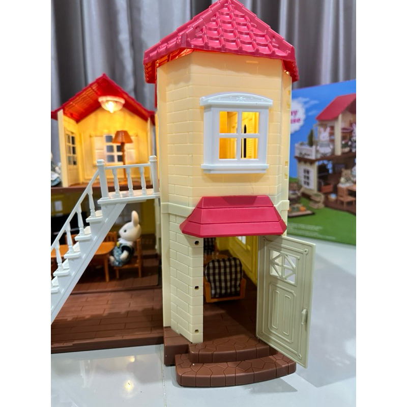 🔥พร้อมส่งในไทย🔥 บ้านตุ๊กตากระต่าย บ้านกระต่ายของเล่น Playhouse มาพร้อมเฟอร์นิเจอร์และกระต่าย ของเล่นเด็ก โมเดลของเล่น รูปที่ 5