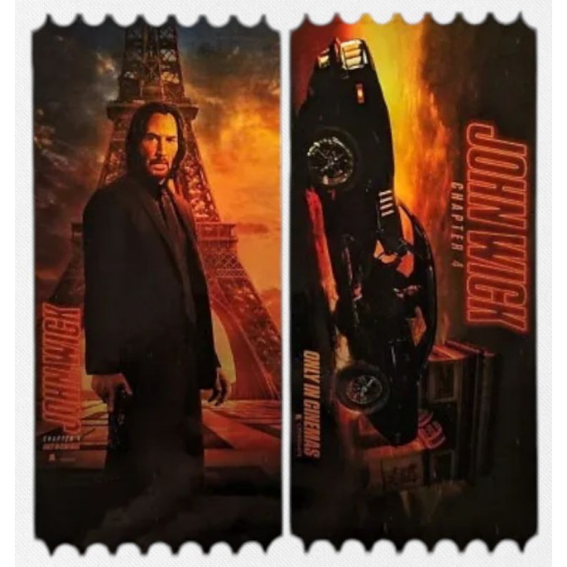 ตั๋ววิบวับ ตั๋วสะสม John Wick 4 จอห์น วิค 4 จาก SF Cinema Collectible Ticket John Wick 4 แรงกว่านรก 