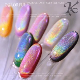 สีเจล kale plus สีลูกแก้วสีรุ้ง สีทาเล็บเจล WNCH-8ML สีลูกแก้ว สีรุ้ง สีแฟลชสีเจล โฮโลแกรมสายรุ้ง ทาทับได้ทุกสี สีแคทอาย