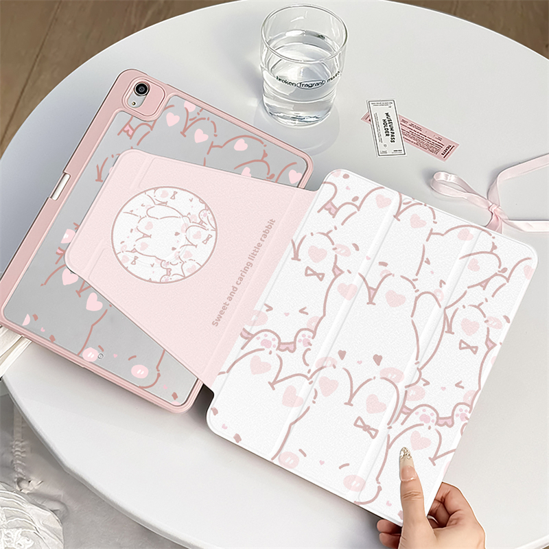 เคสสำหรับ ไอแพด ปรับองศาได้360 องศา เข้ากันได้สำหรับ gen10 Pro11 2018/2020/2021 Air6/510.9 2020 10.2 Gen9 Gen8 Gen7 air4