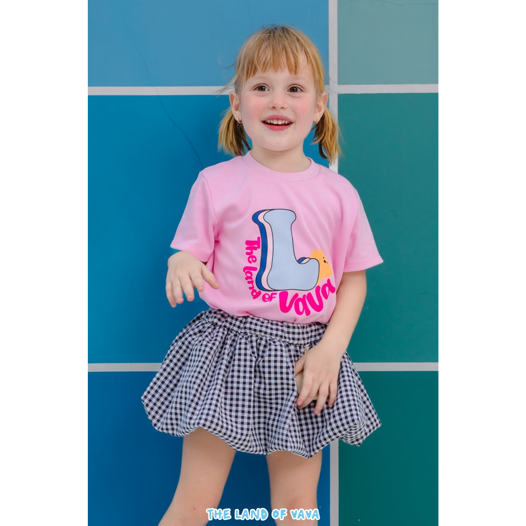Thelandofvava : (L) VNYT1106 เสื้อยืดเด็ก ALPHABET ลิขสิทธิ์แท้จาก vava