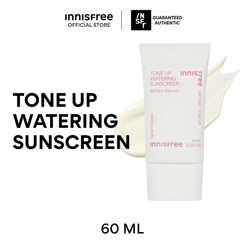 [กันแดดโทนอัพ ผิวโกลว์]  innisfree Tone Up Watering Sun 60ml SPF50+ PA++++โทนอัพผิวไบร์ท