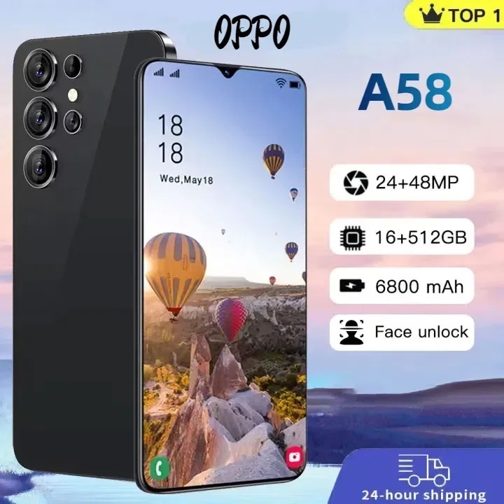 OppoA58ต้นฉบับใหม่16GB + 512GBระบบAndroid 7.5นิ้วWiFiบลูทูธเกมHDกล้องสนับสนุนอย่างเป็นทางการFaceลายนิ้วมือปลดล็อค