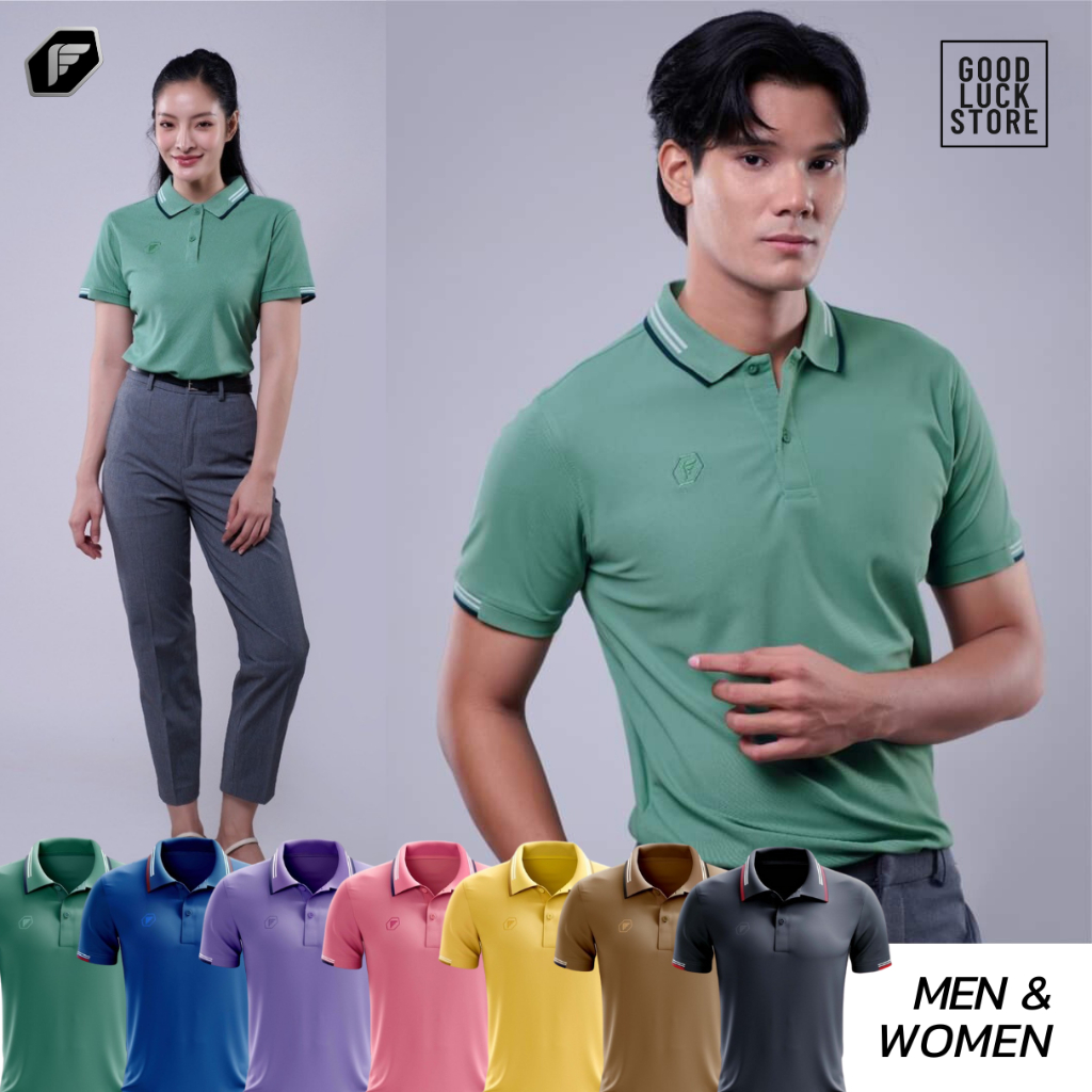 เสื้อโปโล Pegan เนื้อผ้าไมโครจูติ แต่งขลิบคอและแขน (16-24077/16-24078)