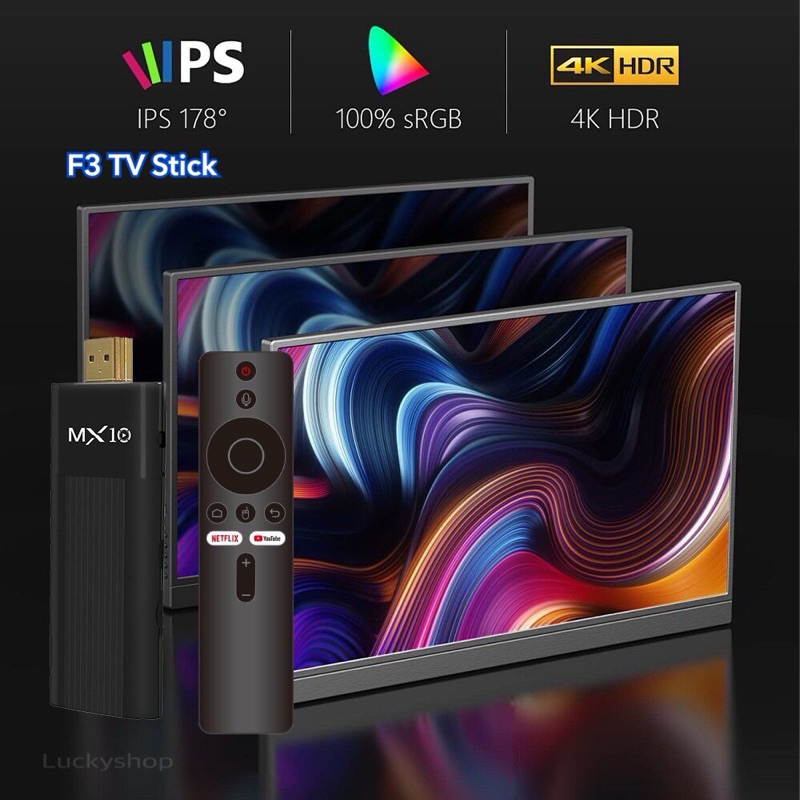 F3 TV Stick 4K Android 13.0 (2GB+16GB) Quad-core กล่อง ดิจิตอล TV แอนดรอยด์ทีวีสติ๊ก Netflix/Youtube