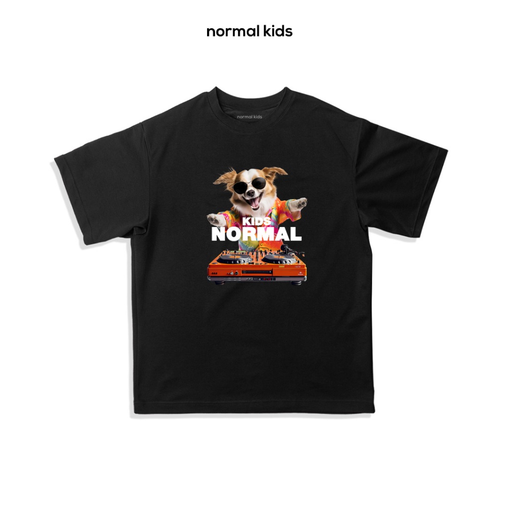 NORMALKIDs (DJ DOG) เสื้อยืด สีดำ