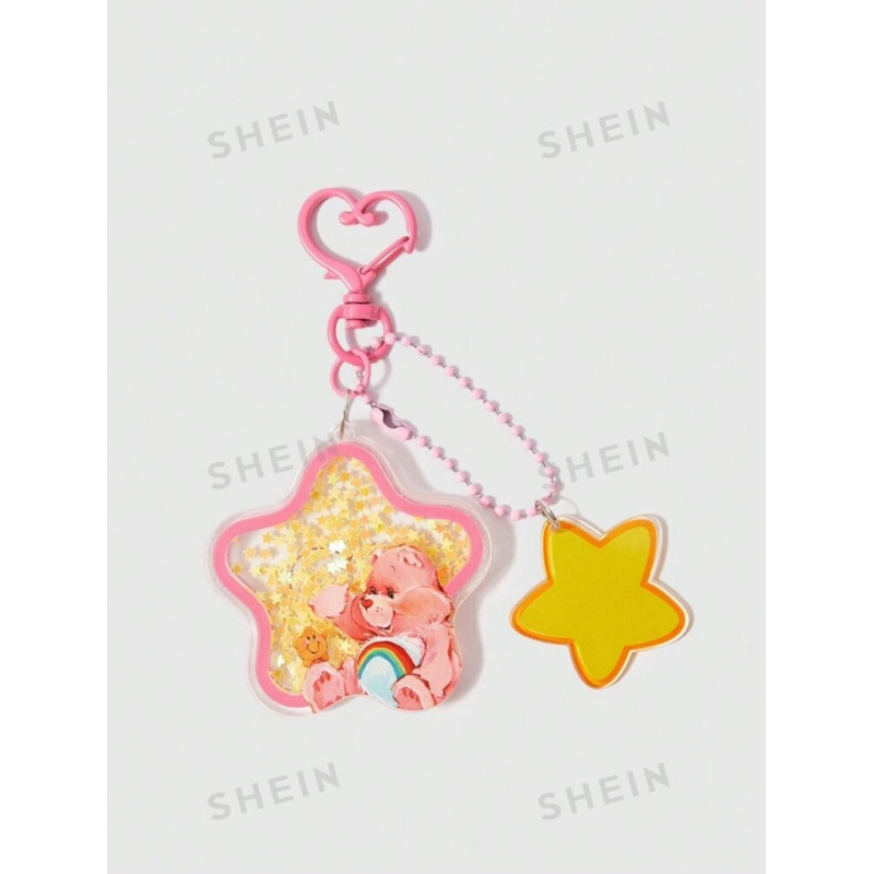 พร้อมส่ง Care Bearsแท้ % 1ชิ้น พวงกุญแจ รูปดาว หมีteddy ลิขสิทธิ์แท้จาก ROMWE X