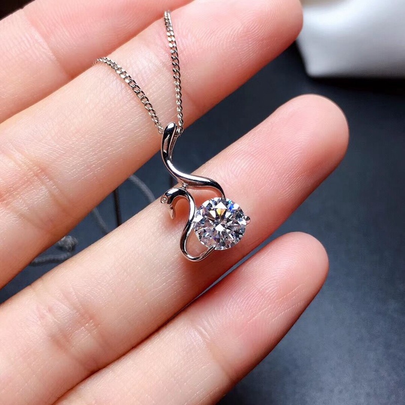 BWjewerly  สร้อยคอหงส์  1 สร้อยคอกะรัต  จี้ใหม่แฟชั่น  （แฟนของขวัญชั้นเลิศ） - รูปที่ 6