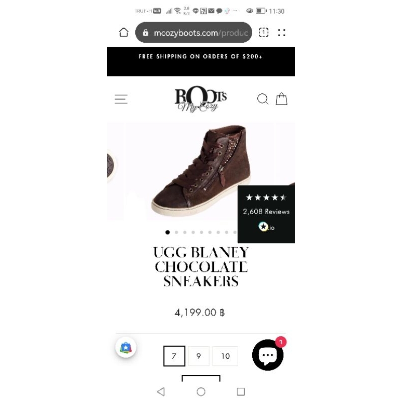UGG BLANEY CHOCOLATE SNEAKERS