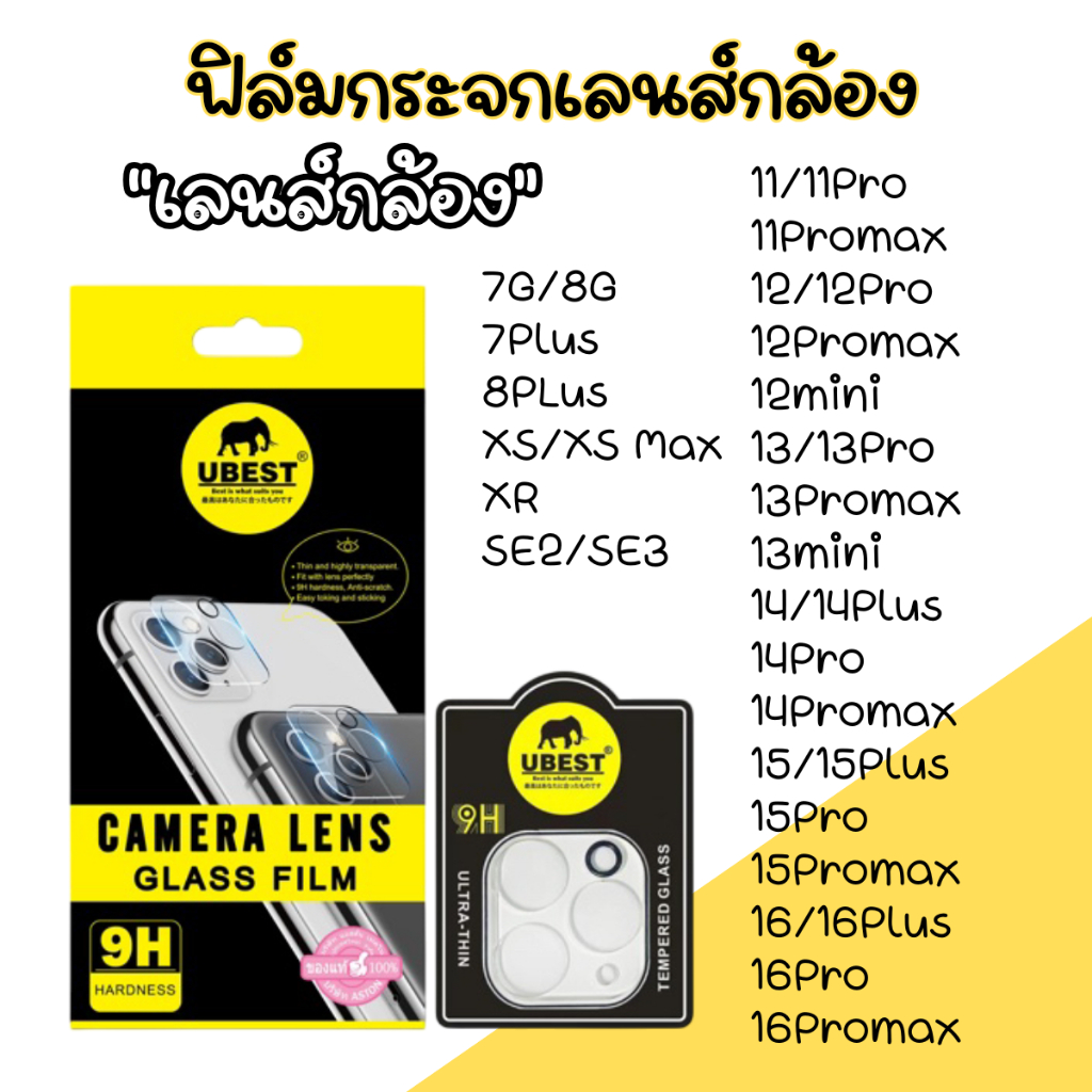 ฟิล์มกระจกเลนส์กล้องUbestสำหรับiP11,iP11Pro,iP11Promax,16,16Pro,16Promaxฟิล์มป้องกันรอย