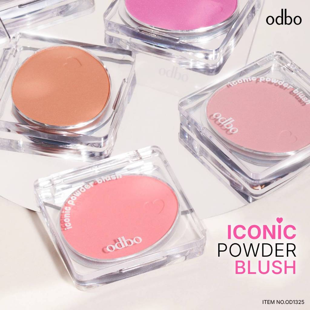 odbo iconic powder blush OD1325 บลัชออนเนื้อฝุ่น เนียนนุ่มไม่บาดผิว สวยเป็นธรรมชาติ