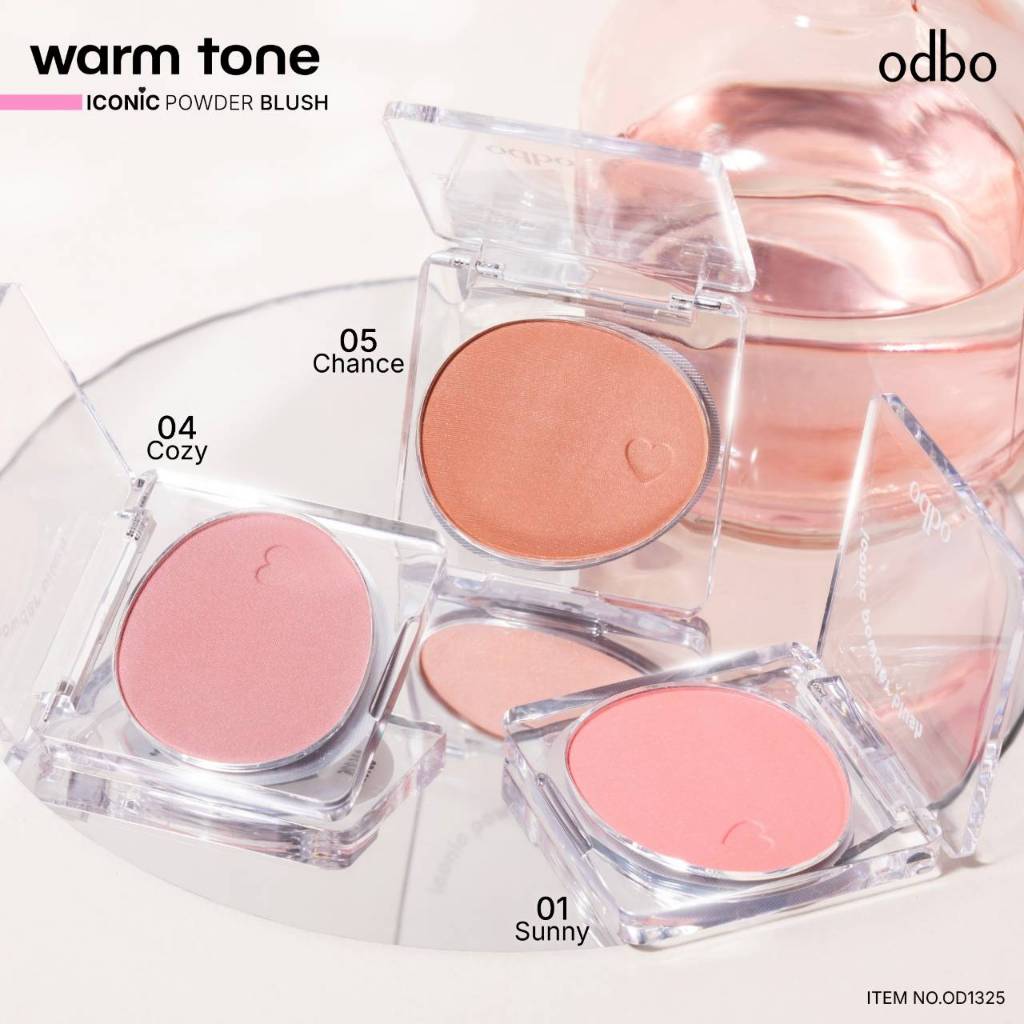 odbo iconic powder blush OD1325 บลัชออนเนื้อฝุ่น ปัดง่าย ไม่เป็นก้อน
