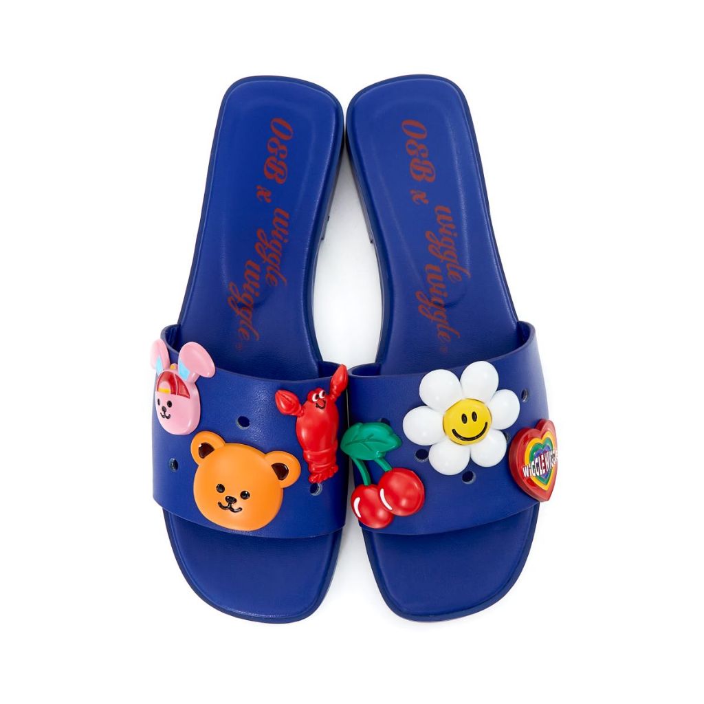 O&B รองเท้าหนังแพะส้น 2 ซม. รุ่น MIYO SMILE SANDALS IN JOY BLUE-11250SG07599F_H4BLXX