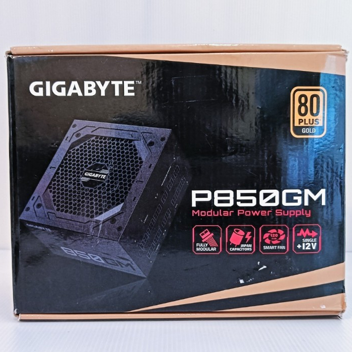 POWER SUPPLY (อุปกรณ์จ่ายไฟ) GIGABYTE P850GM - 850W 80 PLUS GOLD (BLACK)