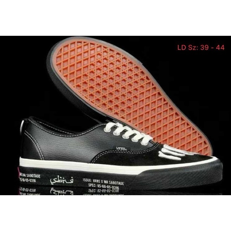 รองเท้าผ้าใบV SBTG X Authentic Black White (size39-44) SABOTAGE SKELETON