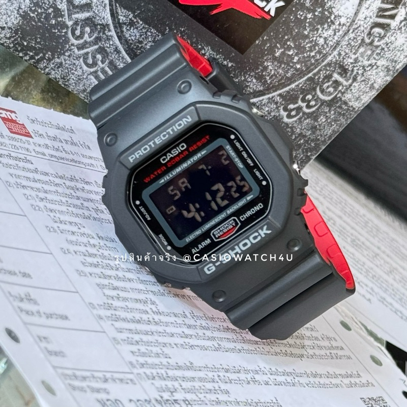 CASIO G-SHOCK ของแท้ cmg รุ่น DW-5600HR-1DR / DW-5600HR / DW-5600 รับประกันศูนย์เซ็นทรัล 1 ปีเต็ม